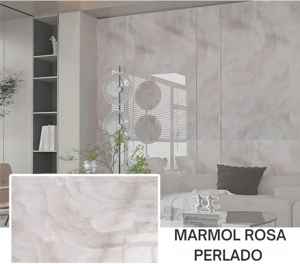 Papel Adhesivo Decorativo para Pared 3m x 60cm – Marmolado y Madera